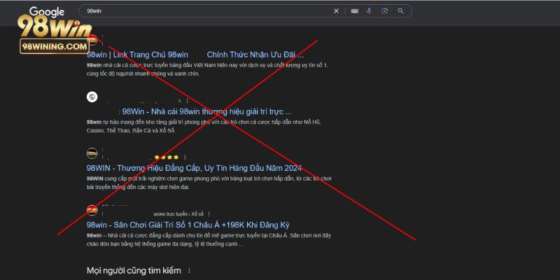 98win không chịu trách nhiệm với các liên kết không chính thức