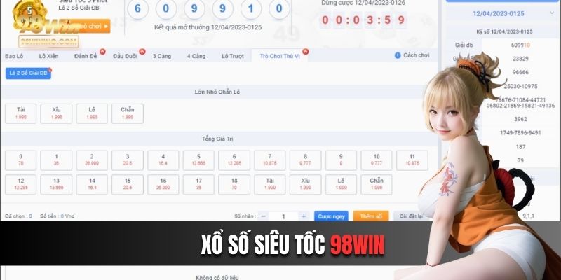 Xổ số siêu tốc 98win - Tựa game hút khách bậc nhất 